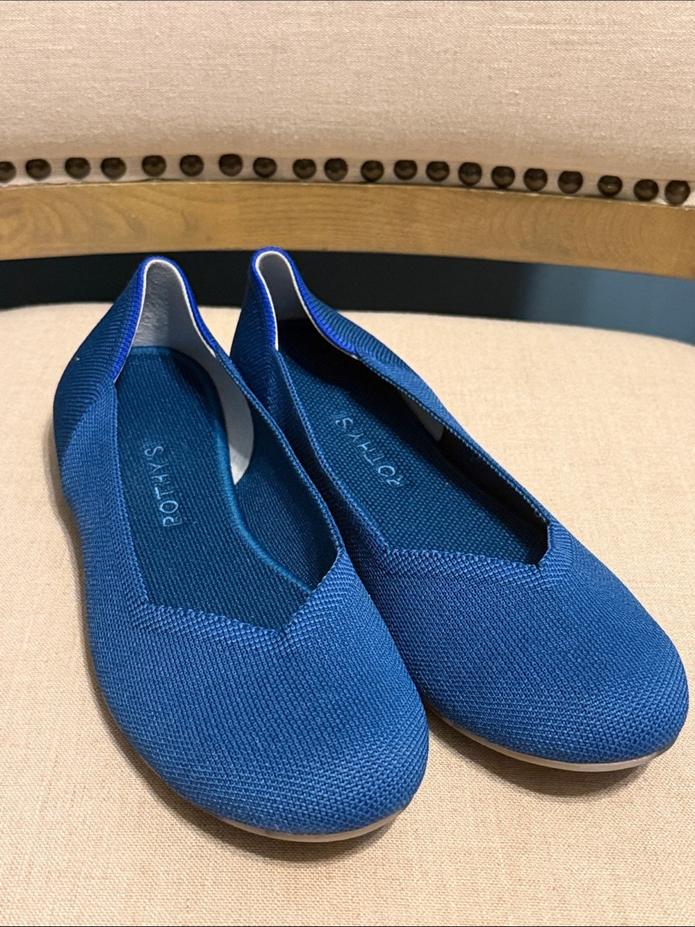 Rothy's Blue Knit Ballet Flats Size 9.5